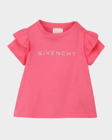 Givenchy Girl's Glitter Logo-Print T-Shirt, Size 12M-3