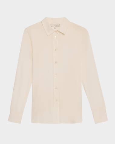 Vince Classic Button-Front Blouse
