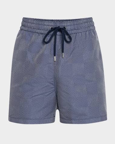 Frescobol Carioca Men's Rio Copa Check Swim Trunks