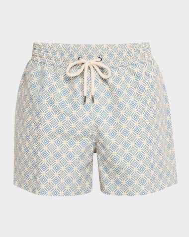 Frescobol Carioca Men's Sport Angra Trelica Print Swim Shorts