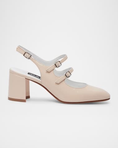 CAREL Banana Patent Mary Jane Slingback Pumps