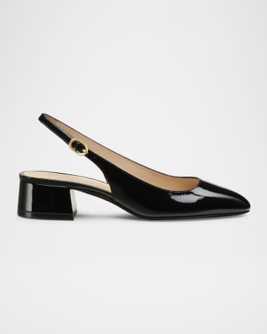 Stuart Weitzman Maeve Patent Slingback Ballerina Pumps