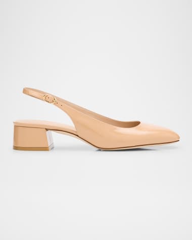 Stuart Weitzman Maeve Patent Slingback Ballerina Pumps
