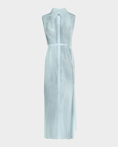 Jason Wu Collection Pleated Georgette Sleeveless Shirtdress