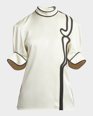 Jil Sander Swirl Embroidered Fitted Shirt