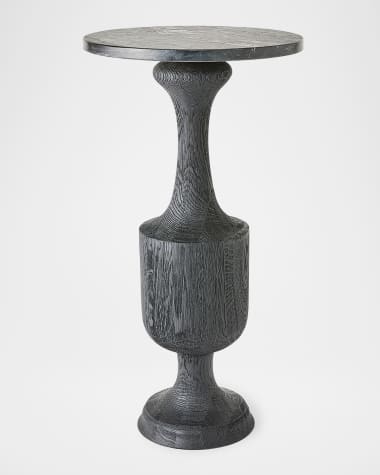 Global Views Vessel 29" Side Table, Black