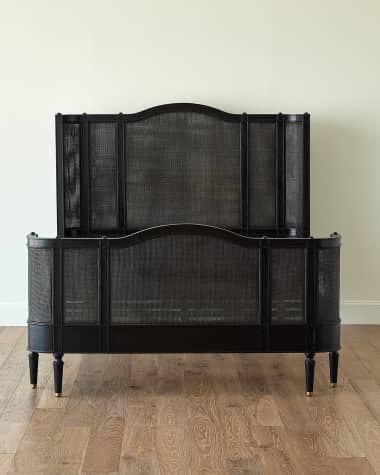 Global Views Josephine Queen Bed, Black