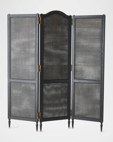 Global Views Josephine Privacy Screen, Black