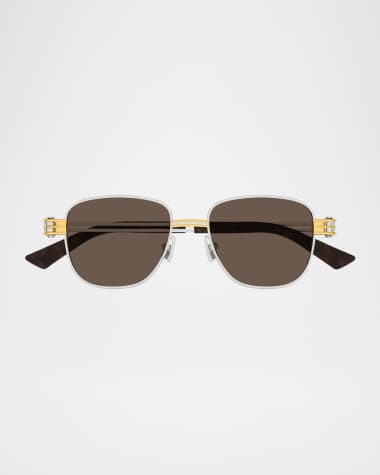 Bottega Veneta Rectangle Metal Sunglasses