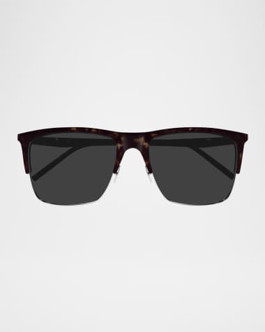 Saint Laurent Men's SL 768M Acetate Rectangle Sunglasses