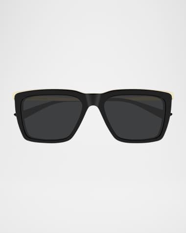 Saint Laurent Men's SL 765M Acetate Rectangle Sunglasses