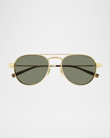 Saint Laurent Men's SL 708M Metal Round Sunglasses