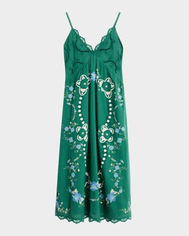 Sea Vesna Embroidered Slip Dress