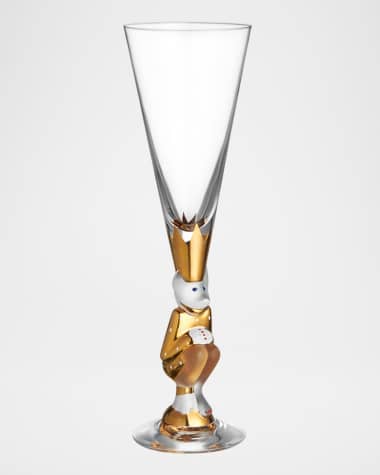 Orrefors Sparkling Devil Champagne Flute, 6.5 oz.