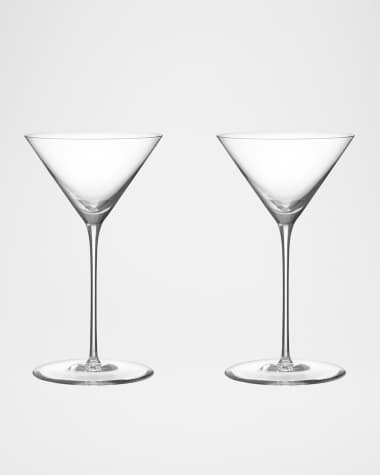 Orrefors Geometry 7 oz. Martini Glasses, Set of 2