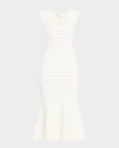 LoveShackFancy Leigh Knit Midi Dress
