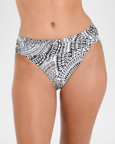 La Blanca Dream Catcher Shirred Band Hipster Bikini Bottoms