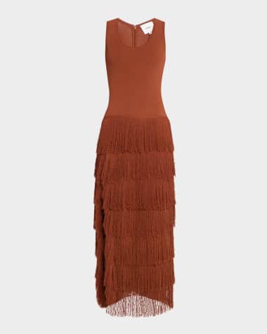 AKNVAS Donzetta Knit Fringe Dress