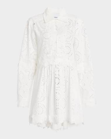 AKNVAS Andie Floral Eyelet Mini Dress