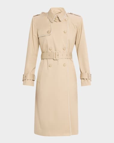 Generation Love Vanna Pearl-Trim Trench Coat