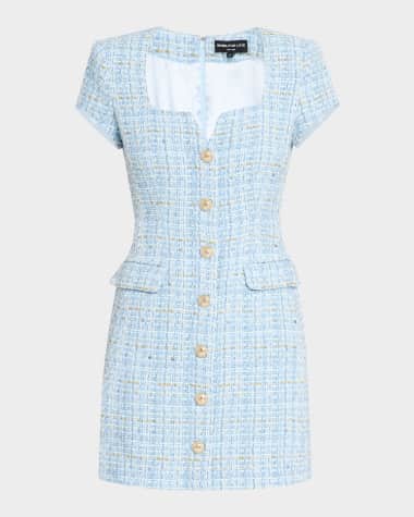 Generation Love Brunella Short-Sleeve Tweed Dress