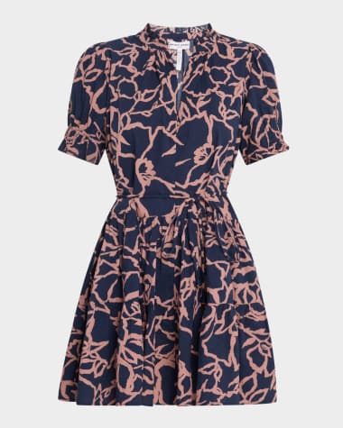 Apiece Apart Las Almas Tiered Floral-Print Mini Dress