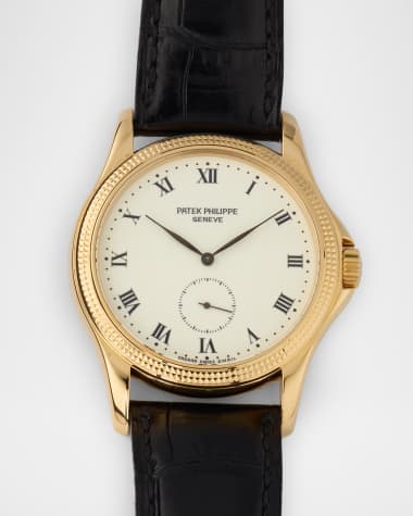 Vintage Watches Patek Philippe 18K Yellow Gold Calatrava 35mm Vintage 2001 Watch