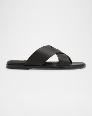Eileen Fisher Kisto Leather Crisscross Thong Sandals