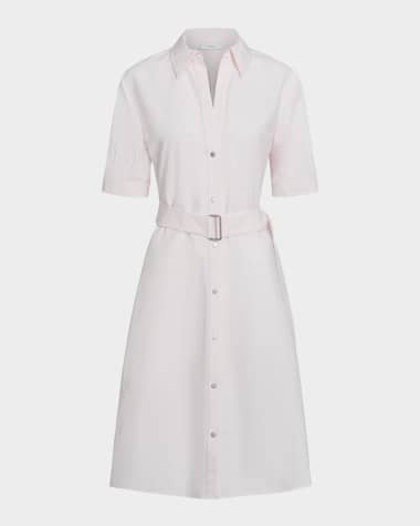 Vince Short-Sleeve Belted Shirtdress