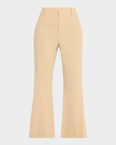 Vince Mid-Rise Cropped Flare Trousers