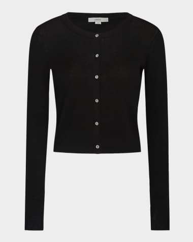 Vince Slim Ribbed Silk-Cashmere Cardigan