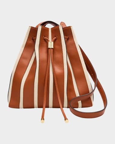 Ulla Johnson Alma Everyday Pleated Leather Bucket Bag
