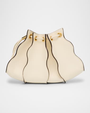 Ulla Johnson Adria Pleated Wave Leather Wristlet