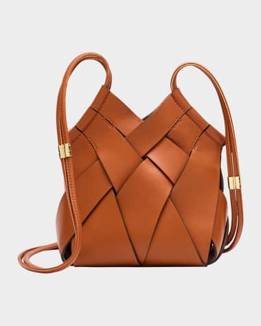 Ulla Johnson Charlotte Woven Leather Crossbody Bag
