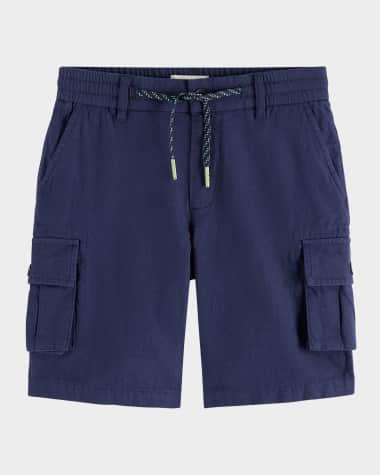 Scotch & Soda Boy's Garment-Dyed Linen-Blend Shorts, Size 4-12
