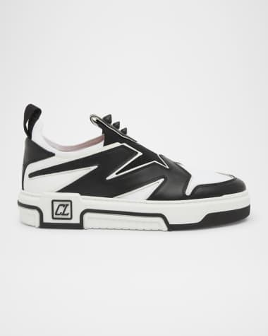 Christian Louboutin Men's Astroflash Mesh and Leather Low-Top Sneakers