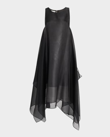 Lafayette 148 New York Handkerchief Silk Organza Maxi Dress