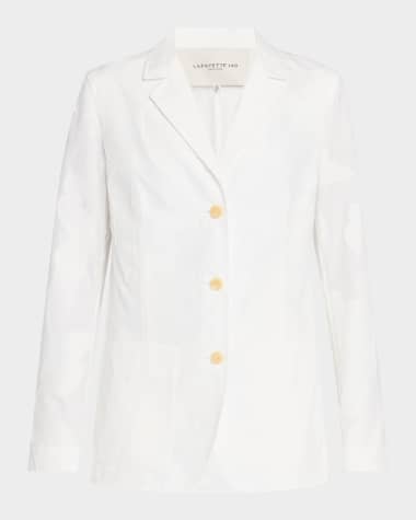 Lafayette 148 New York Single-Breasted Fil Coupe Blazer