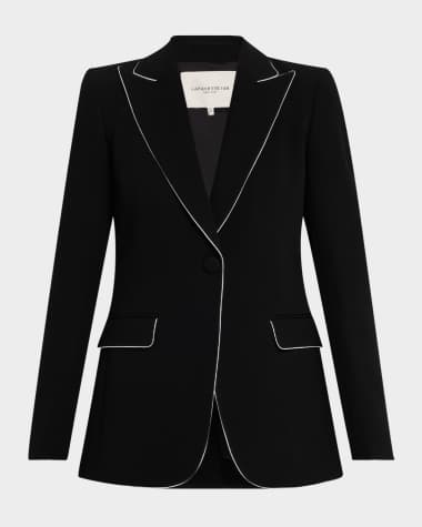 Lafayette 148 New York Piped Single-Button Blazer
