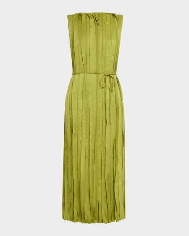 Lafayette 148 New York Sleeveless Slit-Hem Midi Dress