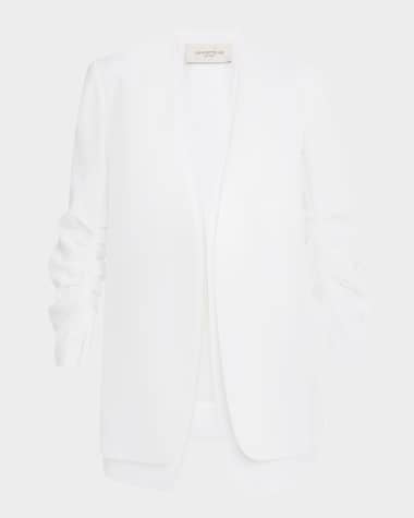 Lafayette 148 New York Layered Pleated-Sleeve Blazer