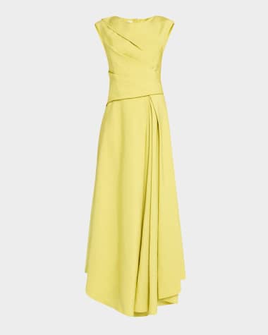 Lafayette 148 New York Drape-Front Asymmetric Dress