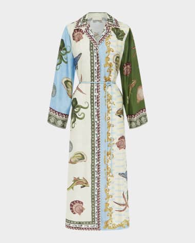 ALEMAIS Bath House Silk Shirtdress