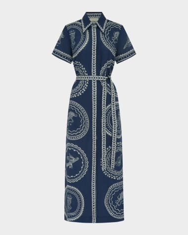 ALEMAIS Oceane Linen Shirtdress