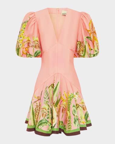 ALEMAIS Papaya Mini Dress