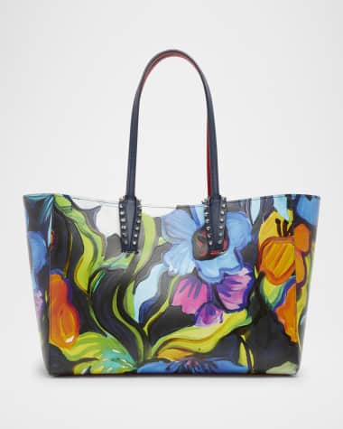 Christian Louboutin Cabata Small Tote Bag in Flower-Print Leather