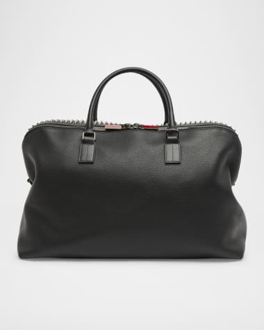 Christian Louboutin Men's Funky Leather Empire Spikes Weekender Bag