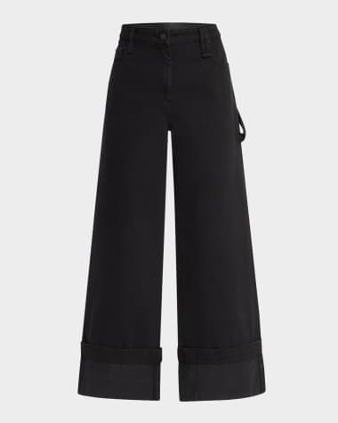 Simone Rocha Straight-Leg Cuffed Boyfriend Jeans