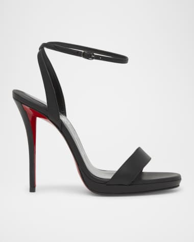 Christian Louboutin Miss Z Leather Red Sole Ankle-Strap Sandals