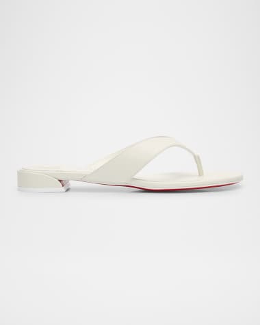 Christian Louboutin Sweet Jane Leather Red Sole Thong Sandals